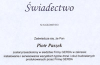 Świadectwo Gerda Piotr Paszek