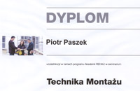 Dyplom Technika Montażu Piotr Paszek